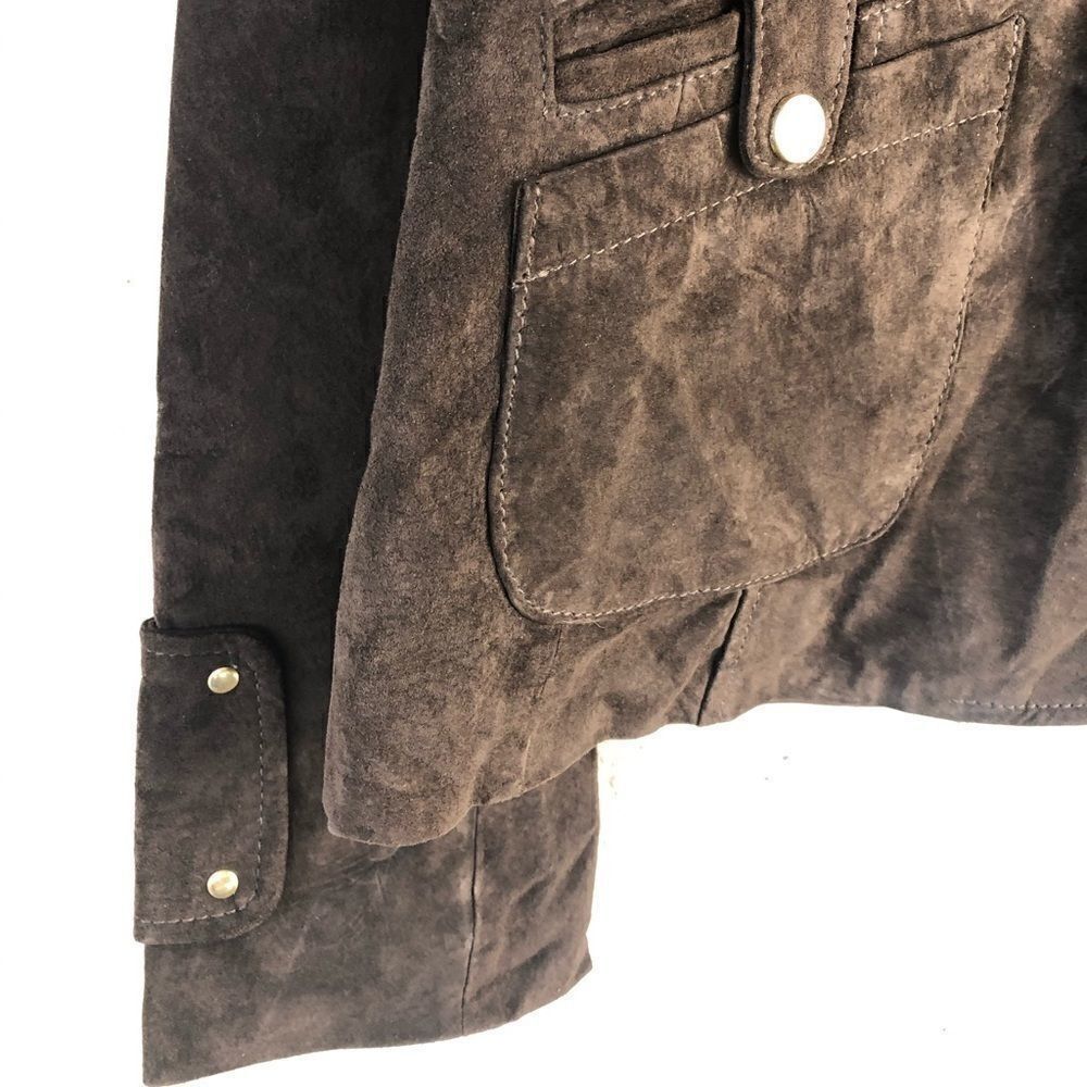 NWT Bernardo Green Leather Jacket Size L - Picture 4 of 8